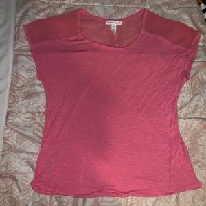 Sheer back pink shirt
